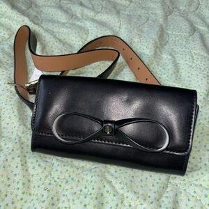 Kate Spade Elegant Black Leather Women's Belt Bag L/XL
